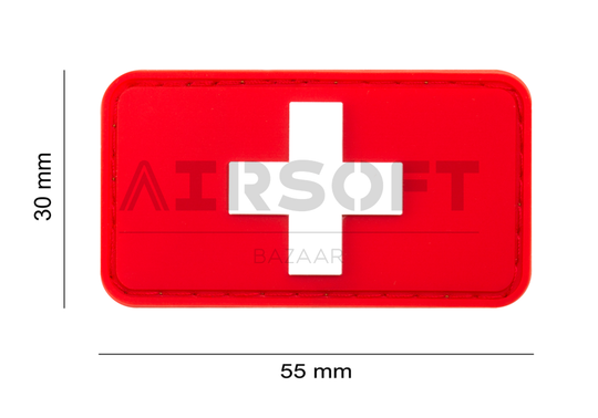 Swiss Flag Rubber Patch