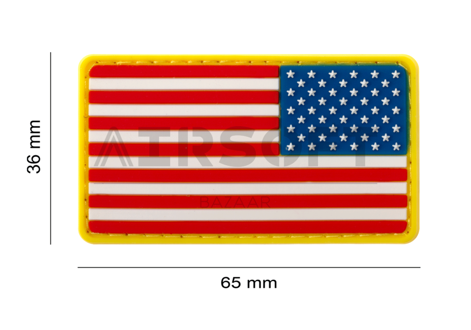 US Flag Rubber Patch Reversed