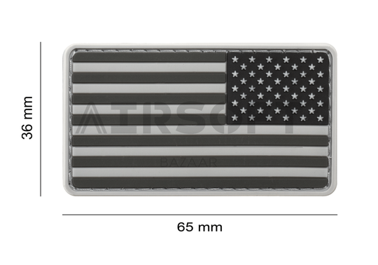 US Flag Rubber Patch Reversed