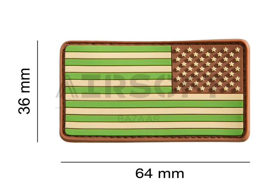 US Flag Rubber Patch Reversed