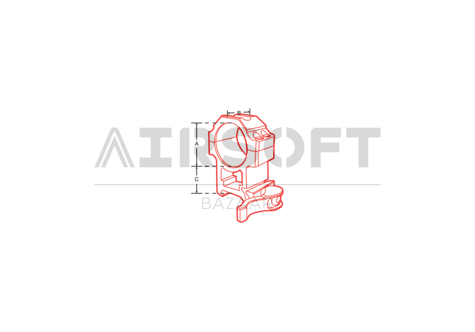 QD 25.4mm CNC Mount Rings Low