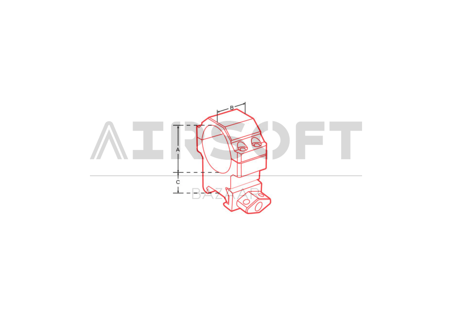 25.4mm CNC Mount Rings Low