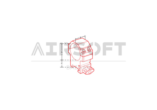 25.4mm CNC Mount Rings Low