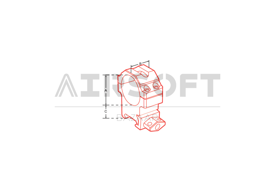 25.4mm CNC Mount Rings Medium