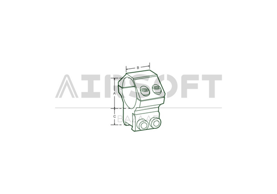 30mm Airgun Mount Ring Medium