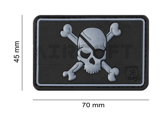 Pirate Skull Rubber Patch