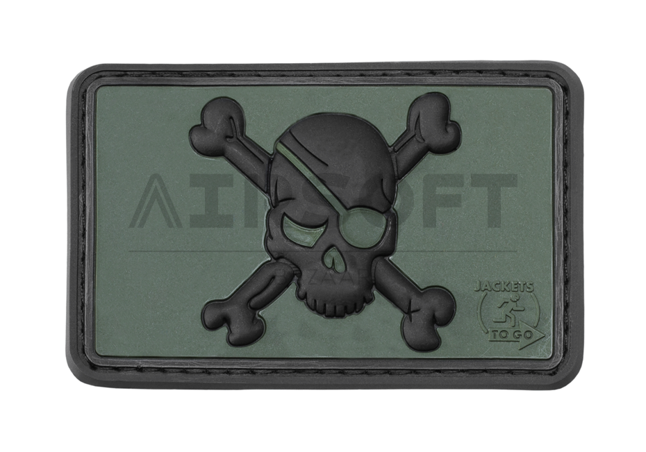 Pirate Skull Rubber Patch