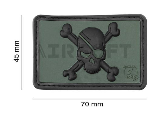 Pirate Skull Rubber Patch