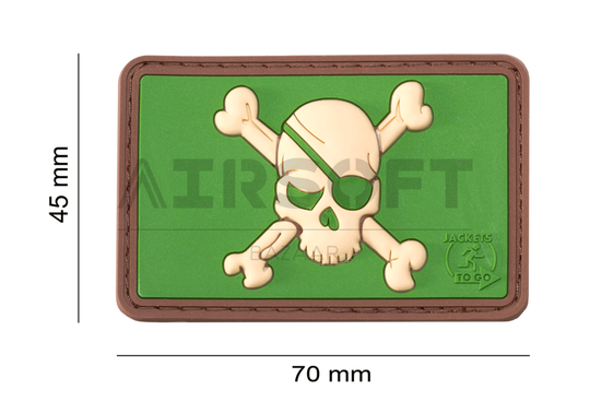 Pirate Skull Rubber Patch