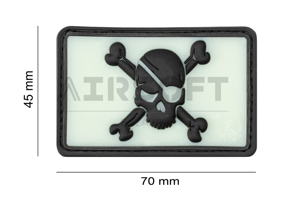Pirate Skull Rubber Patch