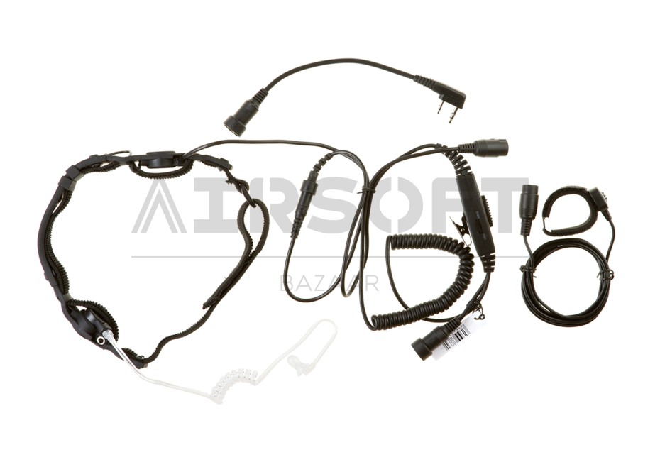 SWAT Tactical Throat Mic Set for Kenwood