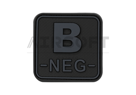 Bloodtype Square Rubber Patch B Neg