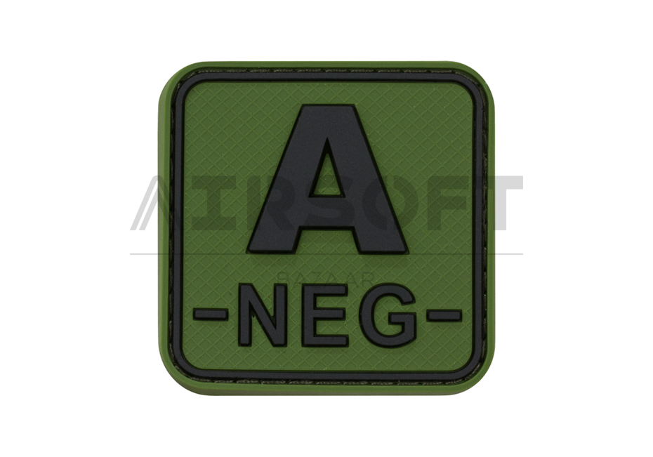 Bloodtype Square Rubber Patch A Neg