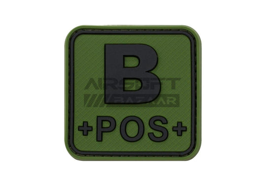 Bloodtype Square Rubber Patch B Pos