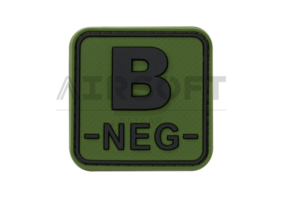 Bloodtype Square Rubber Patch B Neg