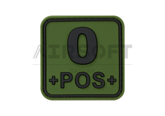 Bloodtype Square Rubber Patch 0 Pos