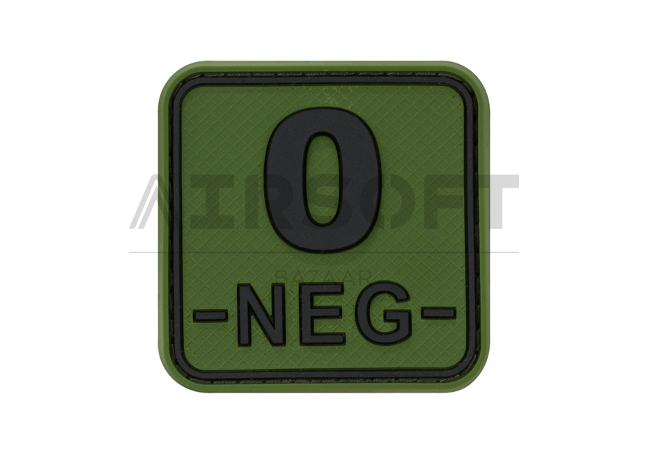 Bloodtype Square Rubber Patch 0 Neg