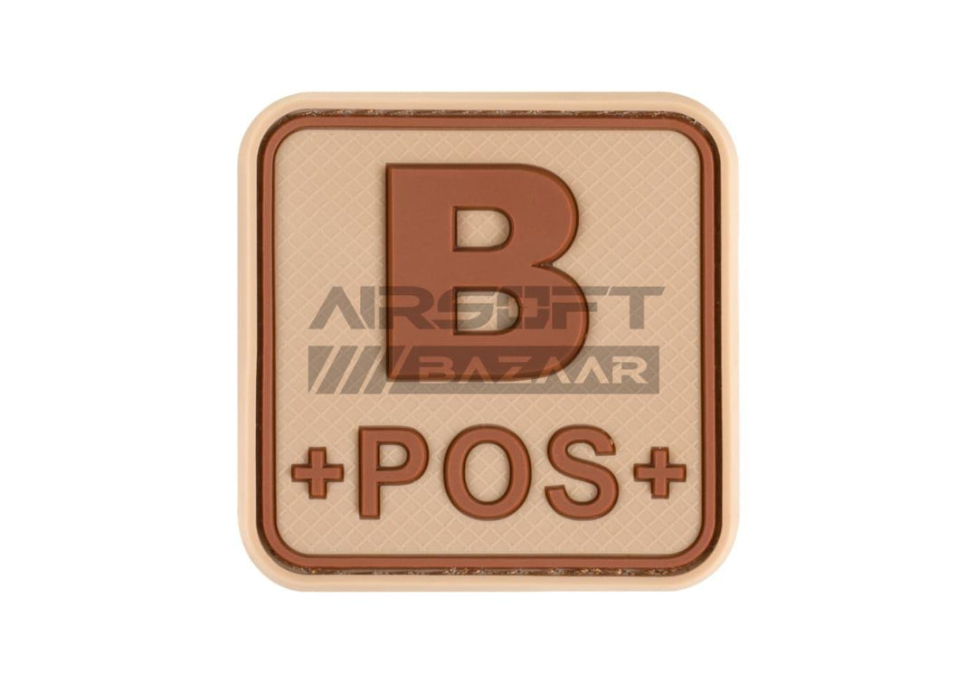 Bloodtype Square Rubber Patch B Pos