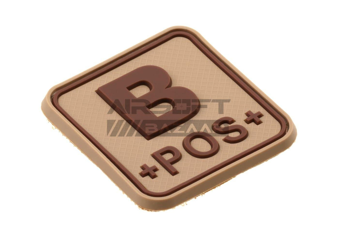 Bloodtype Square Rubber Patch B Pos