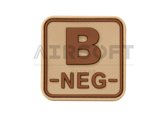 Bloodtype Square Rubber Patch B Neg