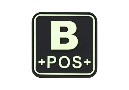 Bloodtype Square Rubber Patch B Pos