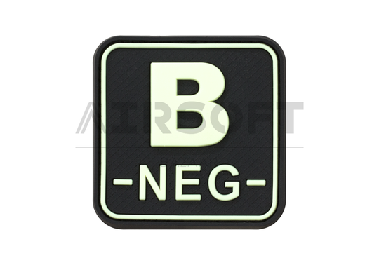 Bloodtype Square Rubber Patch B Neg