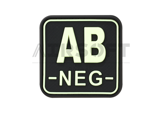 Bloodtype Square Rubber Patch AB Neg