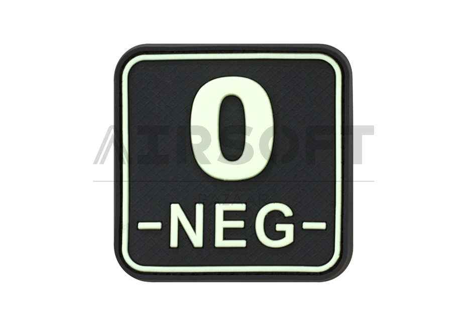 Bloodtype Square Rubber Patch 0 Neg