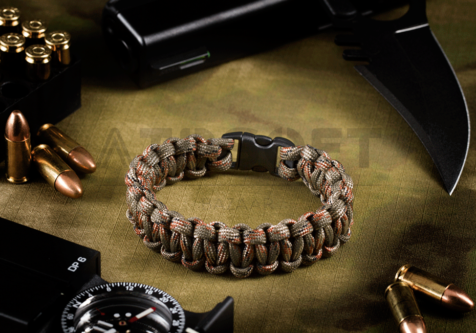 Paracord Bracelet Small Buckle OD Green Camo