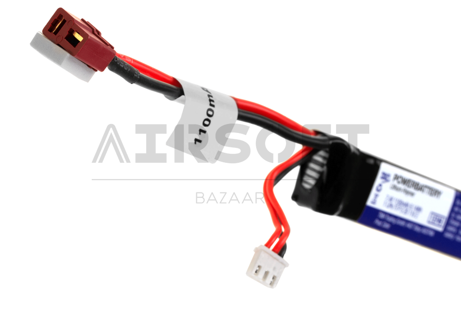 LiPo 7.4V 1100mAh 20C Stock Tube Type T-Plug