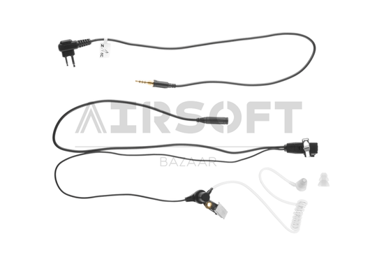 FBI Style Acoustic Headset Motorola 2-Pin Connector