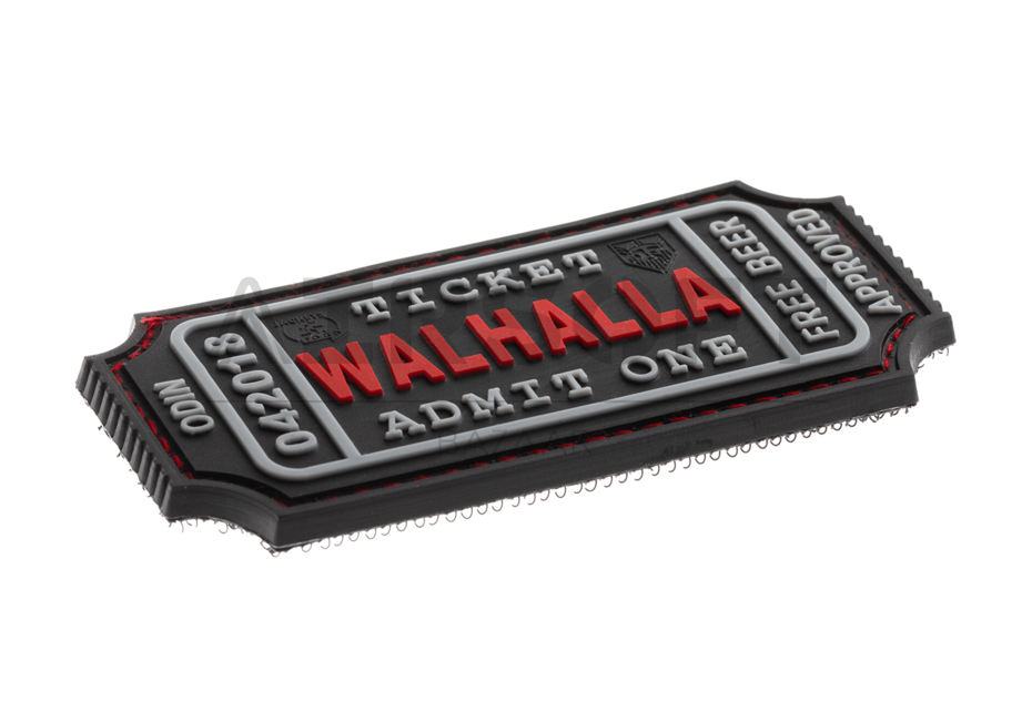 Large Walhalla Ticket Rubber Patch