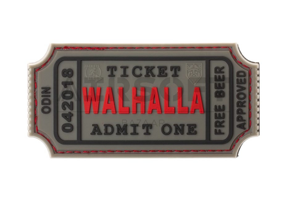 Large Walhalla Ticket Rubber Patch