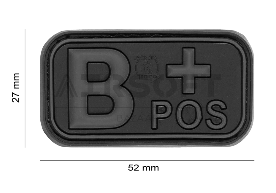 Bloodtype Rubber Patch B Pos