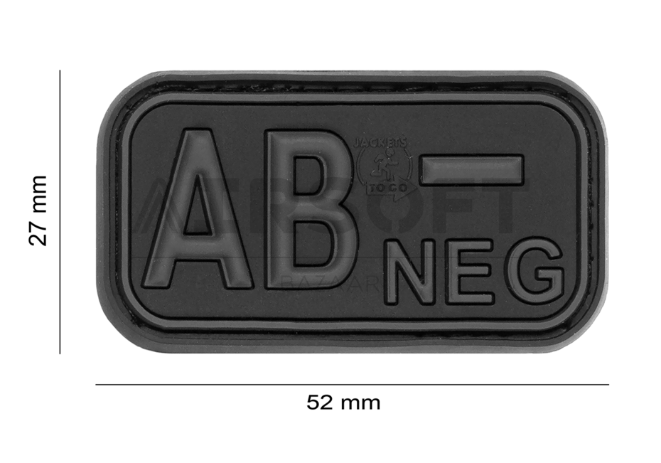 Bloodtype Rubber Patch AB Neg