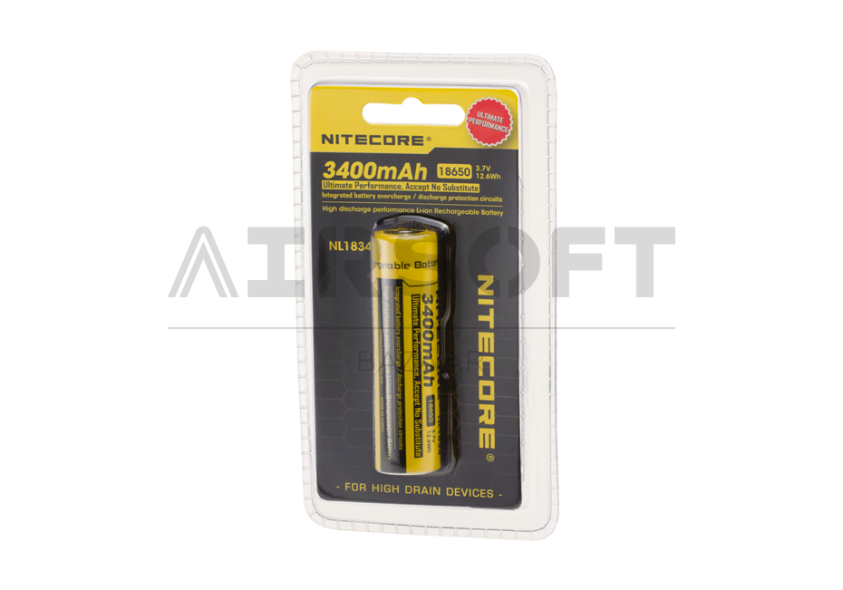 NL1834 18650 Battery 3.7V 3400mAh