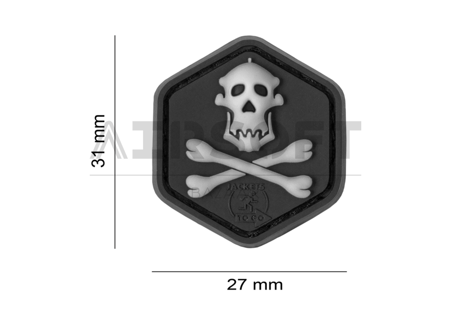 Gorilla Hunter Skull Cat Eye Rubber Patch