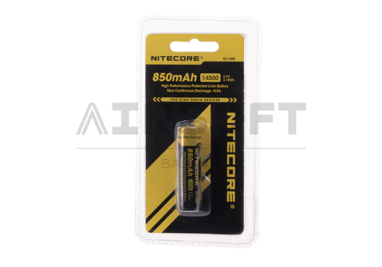 NL1485 14500 Battery 3.7V 850mAh