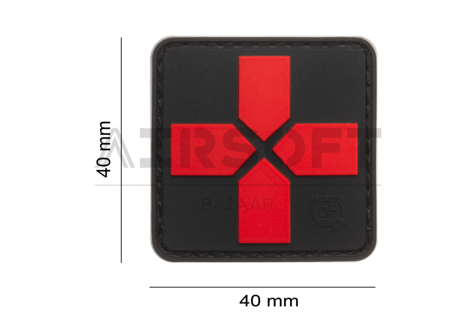 Red Cross Rubber Patch 40mm