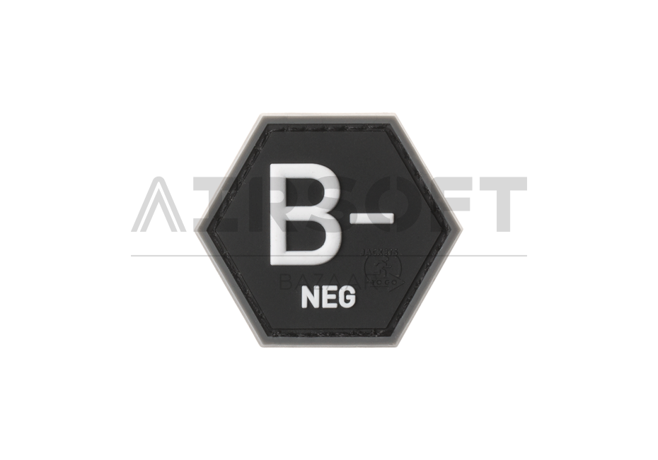 Bloodgroup Hexagon Rubber Patch B Neg