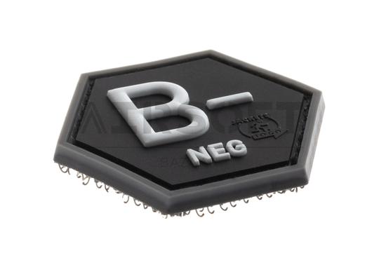 Bloodgroup Hexagon Rubber Patch B Neg