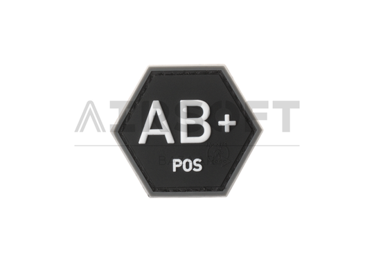 Bloodgroup Hexagon Rubber Patch AB Pos