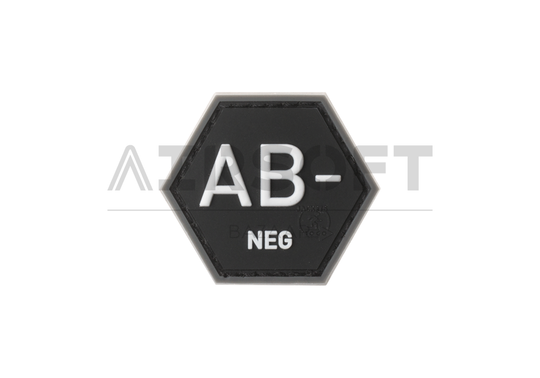 Bloodgroup Hexagon Rubber Patch AB Neg