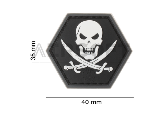 No Fear Pirate Rubber Patch