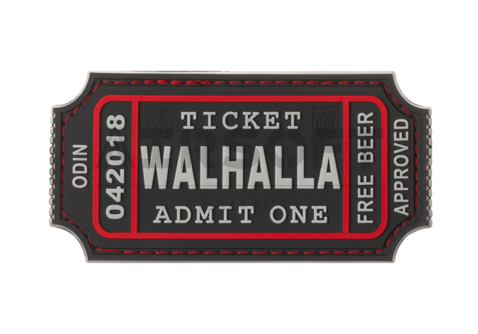 Large Walhalla Ticket Rubber Patch