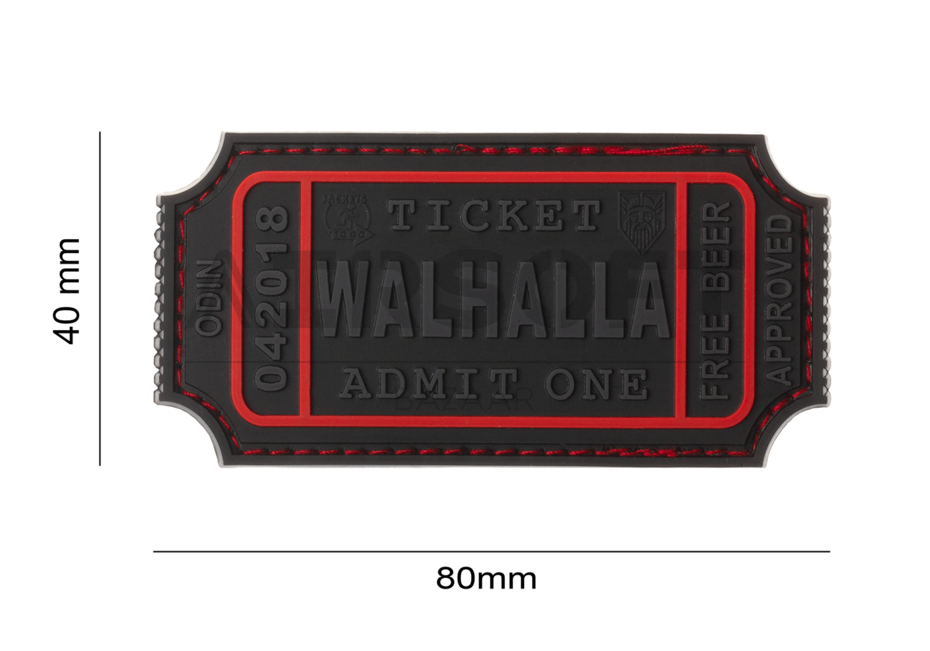 Large Walhalla Ticket Rubber Patch