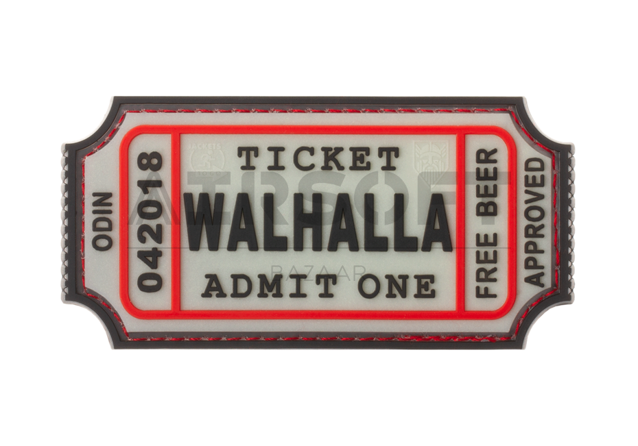 Large Walhalla Ticket Rubber Patch