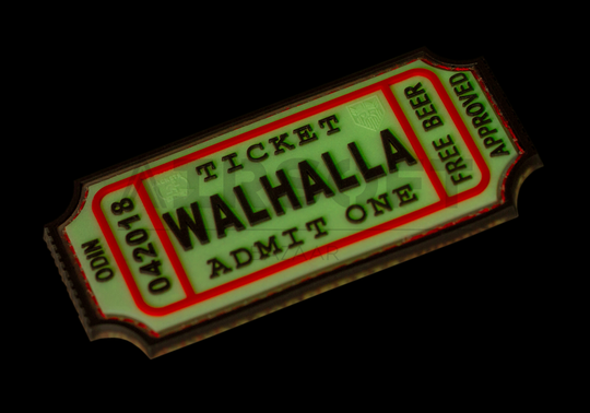 Large Walhalla Ticket Rubber Patch