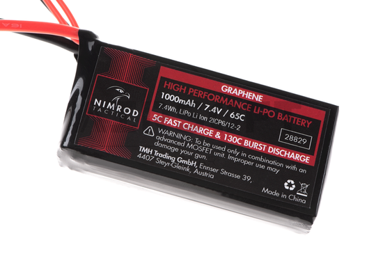 Lipo 7.4V 1000mAh 65C Graphene PEQ Type T-Plug