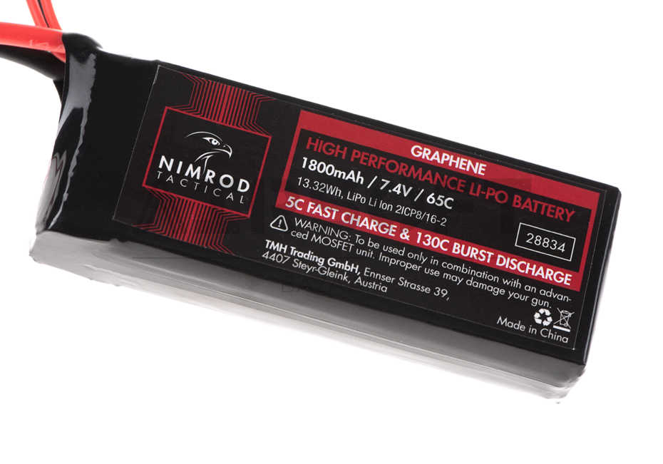 Lipo 7.4V 1800mAh 65C Graphene Mini Type